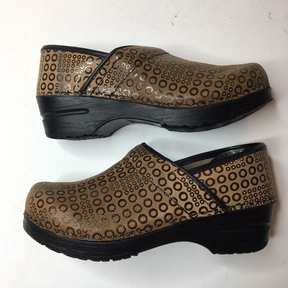 SANITA Original Split With Art COGNAC LEATHER CLOGS WOMEN Size 5 NIB - Picture 7 of 10